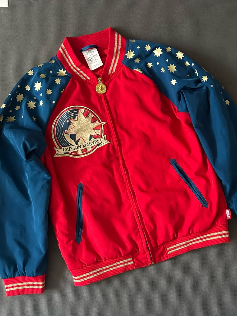 Disney Captain Marvel Kids Red & Blue Bomber Jacket